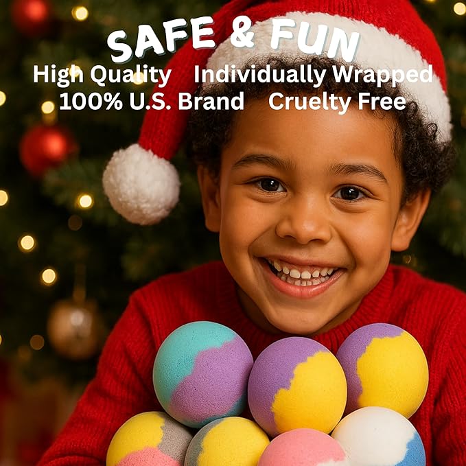 EvolutionUSA Black Epic Superhero Bath Bombs for Kids, 6 Super Hero Bath Bombs with Toy Inside, Lush Childrens Bathbombs, Organic Bathbomb with Surprise Inside, Fizzy Fun Superhero Bath Balls