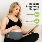 KeaBabies Maternity Belly Bands for Pregnant Women - Soft & Breathable Pregnancy Belly Support Band, Adjustable Maternity Belt for Back, Pelvic Support, Comfortable, Easy to Use (Mystic Gray, M/L)