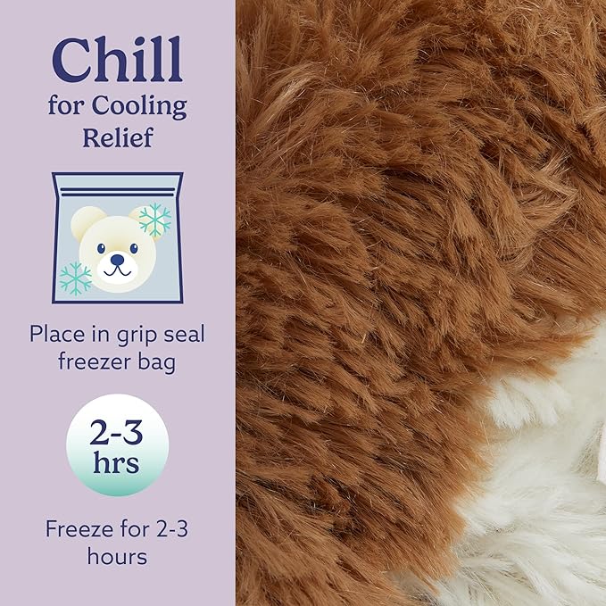 warmies Junior Microwavable & Weighted Stuffed Animals, Cow - Heated Stuffed Animal Plushie for Warmth & Comfort - Cute Soft Plush Toys for Adults & Children (Boys, Girls, Babies & Toddlers)