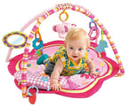 Pink Baby Acctivity Play Gyms Playmats Colorful Infants Toddler Play Mat with Arches, Activity Toys, Plush Animals, Elephant