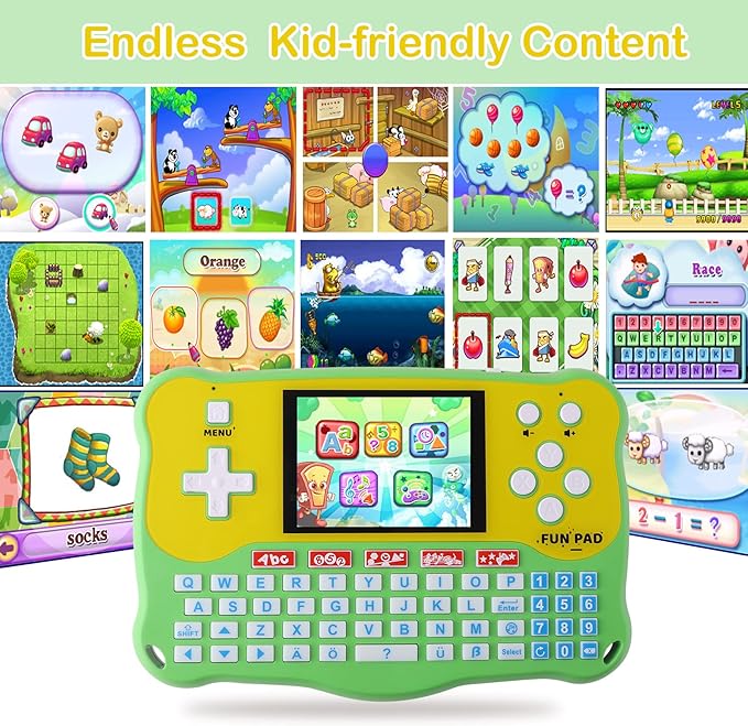 Kids Tablet/Baby Learning Pad with 102 Activities/Toddler Tablet with ABC/Words/Music/Math Interactive Educational Electronic Toys Gifts Handheld Game for Preschool Boys Girls Ages 3-12