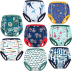 MooMoo Baby 8 Packs Potty Training Pants Cotton Absorbent Training Underwear for Toddler Boy and Girls 2T-9T
