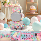 Handmade Crochet 17cm Doll Clothes - Soft, Cute, Stylish Styles with Halter Dress and Headband for Dress up 15cm/17cm Doll Accessories Suit (Iridescence)