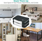 Fullicon Large Pill Organizer with 8 Compartments, Moisture Proof Travel Pill Box with Removable Divider, Daily Pill Container with Lables, Pill Case for Vitamin, Fish Oil, Supplement (Black)