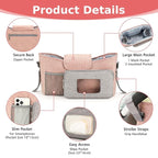 Accmor Universal Stroller Organizer with Insulated Cup Holder, Stroller Caddy Bag Accessories, Stroller Cup Holder Organizer for Uppababy Baby Jogger Britax Stroller, Pink