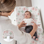 Stretchy Changing Pad Covers BROLEX Changing Table Cover for Baby Boys Girls,2 Pack Jersey Knit,Pink Blossom