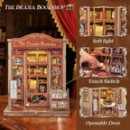 CUTEBEE Book Nook Kit - DIY Miniature House Dollhouse Kit for Adults and Teens, Booknook Tiny House Bookshelf Decor 3D Wooden Puzzle, Gifts for Family Friends (Drama Bookshop)