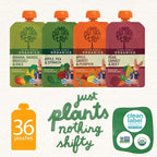 Peter Rabbit Organics Fruit & Vegetable Variety Pack - Squeezable Snack Pouches, 4 oz. (Pack of 36)
