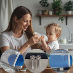 Insulated Breastmilk Cooler Bag with 2 Ice Packs - Breastmilk Cooler Organizer Bag for Daycare, Breastfeeding Mom Travel Outdoor