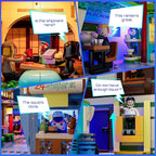 FUNWHOLE Cyberpunk Japanese-Izakaya Lighting-Building-Bricks Set - Cyberpunk Neon City Future Pub Japanese Street View House Collection LED Light Model Set 1987 Pcs for Adults and Sci-fi Lovers