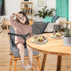 Toddler Booster Seat for Dining Table HOSEASCA 12.6x3.34 Inch Portable High Chair for Travel, Compact Lightweight Travel Booster Seat with Adjustable Straps for Baby