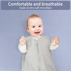 Crib Sheets for Boys Girls,100% Cotton Fitted Crib Sheet 2 Pack for Standard Crib and Toddler Mattress, Super Soft Breathable Baby Sheet 28x52x8in (White & Gray)