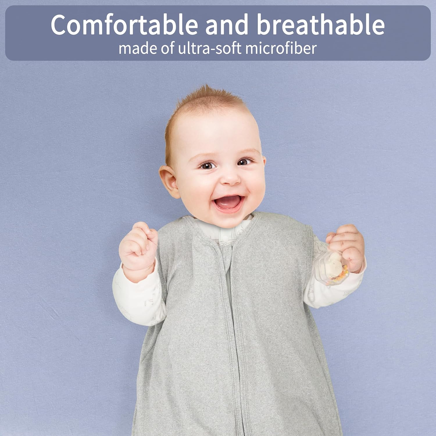 Crib Sheets for Boys Girls,100% Cotton Fitted Crib Sheet 2 Pack for Standard Crib and Toddler Mattress, Super Soft Breathable Baby Sheet 28x52x8in (White & Gray)