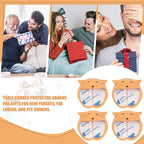 Large Corner Protectors for Furniture, Adhesive Corner Guards, Cute Fox Shape Decorative Silicone Corner Guards Corner Protector for Table, Desk, Bookshelf, Bed Frame (Orange, 4 Pcs)