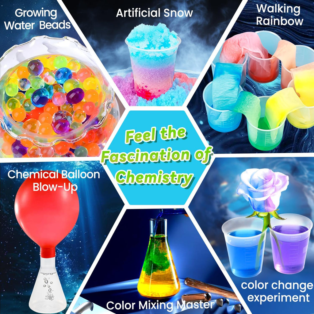 250+ Experiments Science Kits for Kids, STEM Activities Educational Science Kits Gifts with Chemistry Set, Erupting Volcano and Growing Crystal Tree