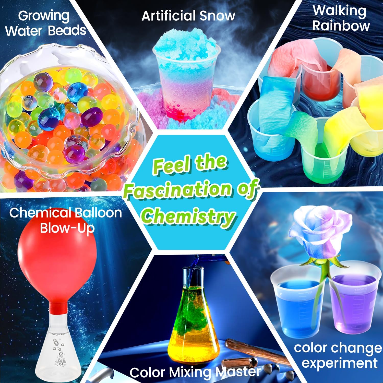 250+ Experiments Science Kits for Kids, STEM Activities Educational Science Kits Gifts with Chemistry Set, Erupting Volcano and Growing Crystal Tree