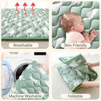 Baby Play Mat, 50x50 Playpen Mat with Super Soft Touch, Activity Mats with Upgraded Anti-Slip Bottom, Machine Washable Crawling Mats for Floor & Picnic(Trees)