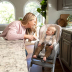 Ingenuity Trio Foldaway 6-in-1 Baby High Chair, 6 Ways to Use, Toddler Chair, Foldable Legs, 6M-5Y - Endless Blooms