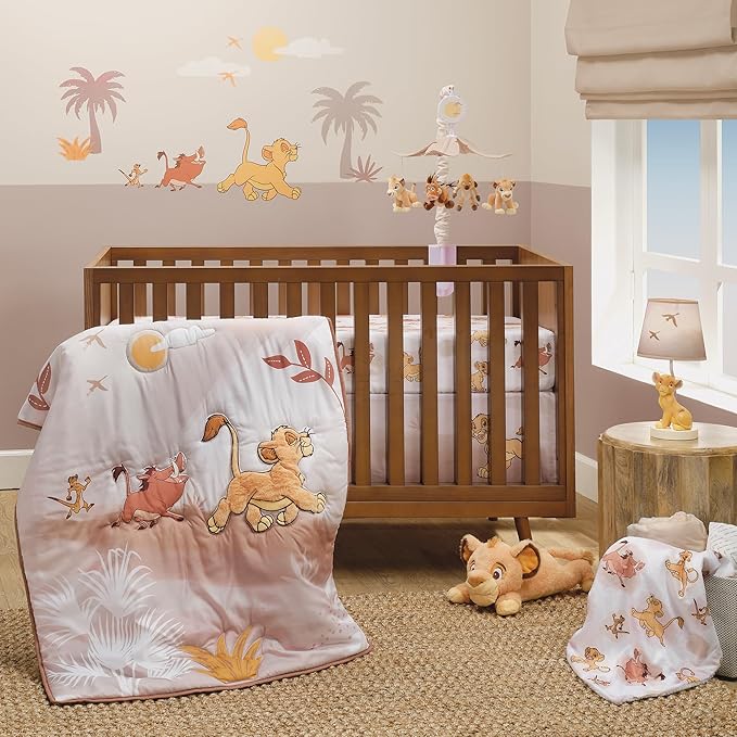 Lambs & Ivy Disney Baby Lion King Safari Musical Baby Crib Mobile Soother Toy