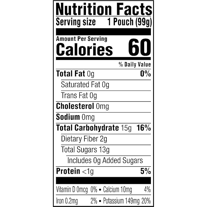 Plum Organics Just Mangos, 4+ Months - Organic Baby Food Pouches, 3.5 oz Pouch (Pack of 6)