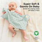 Organic Burp Cloths Baby Boy, Girl - 6-Pack Large Cotton Burping Cloths for Babies, Spit Up Rags, Super Absorbent, Ultra Soft Newborn Rag, Gender Neutral, Machine Washable, Durable (Marine Muse)