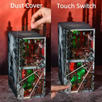 Haunted House Halloween Book Nook Kit, Spooky Shelf Insert Bookshelf Diorama Horror Art Miniature Decor, Creepy Scary Wooden Puzzle Booknook (Haunted Mansion)