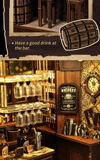 Lannso DIY Dollhouse Miniature Kit, Doll House Kit, Mini Handmade Wooden Dollhouse Toys for Adult Gift (AWO3-001)