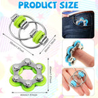 CHENGU 16 Pcs Fidget Toys Set Include 8 Six Roller Chain and 8 Key Flippy Chain Stress Reducer Bike Chain Toys Anxiety Relief Bike Chain for Teens Adults ADHD, Add, Autism (Cute)