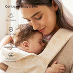 Momcozy Newborn Carrier WeeSnug - Lightweight and Cozy Comfort for 7-25 lbs, Ergonomic Cross-Back Support, Jacquard Weave, Hands-Free Baby Carrier with Lumbar Support, Geometry