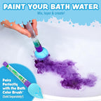 Tub Works® Bath Color Pops™ Moisturizing Kids Bath Bombs, 120 Count | Bath Bomb Refills for Bath Color Brush | Nontoxic & Fragrance-Free | 12 Unique Colors | Fizzy, Vibrant Water Color Tablets