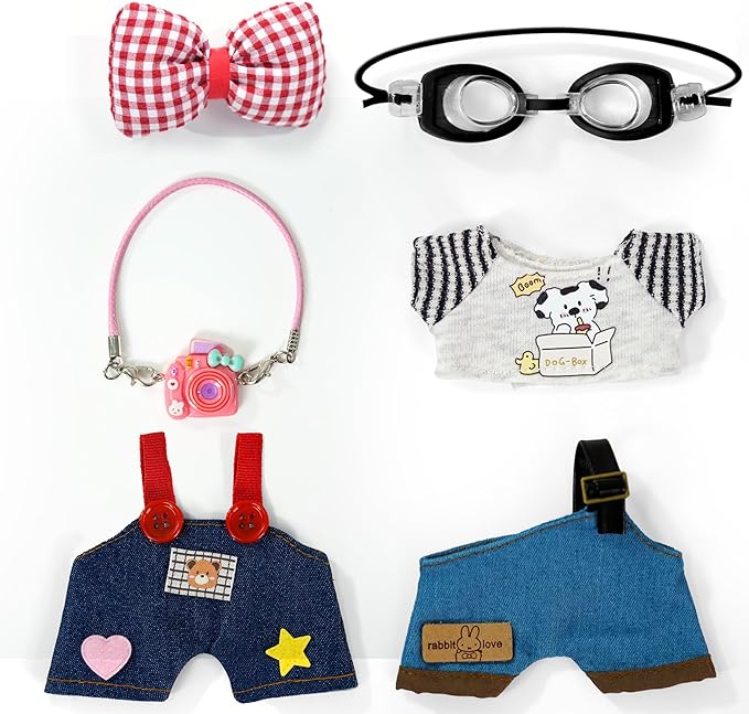 2 Sets Clothes for 17cm Doll, Cute Doll Clothes and Accessories, Outfit Sets 2025 Fashion Style
