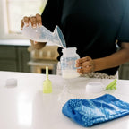 Dr. Brown's 100% Silicone One-Piece Breast Pump,Hands-Free Breast Milk Collector with Anti-Colic Options+ Baby Bottle (4 oz/120 mL),Level 1 Nipple,Travel Lid and Travel Bag