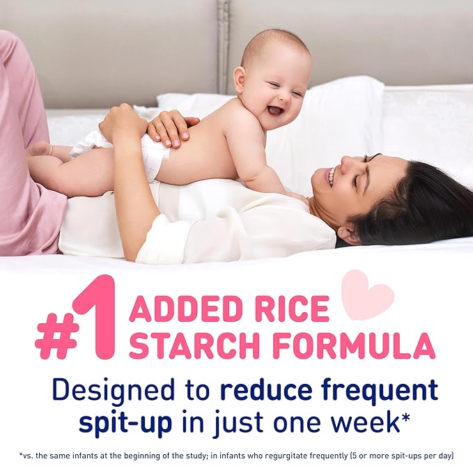 Enfamil A.R. Baby Formula, Added Rice Starch Formula to Reduce Reflux & Spit-Up, DHA for Brain Development, Probiotics to Support Digestive & Immune Health, Baby Milk, 19.5 Oz Tub, 4 Count