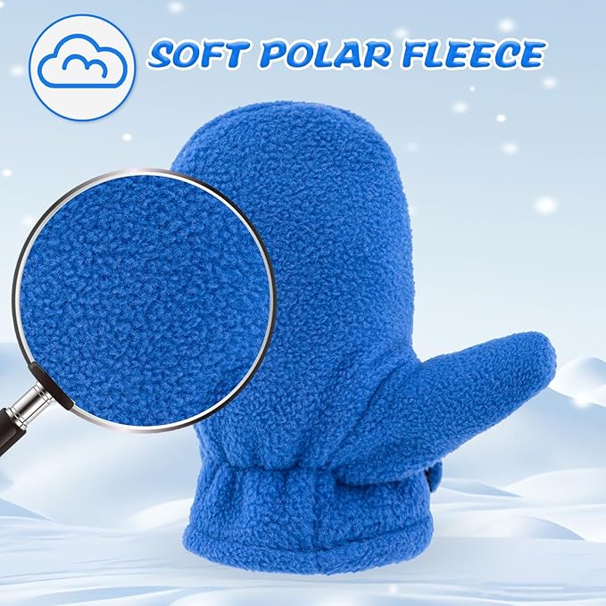 BAVST Baby Toddler Winter Mittens Girls Warm Fleece Lined Gloves Kids Sherpa Lined Mittens for Boys