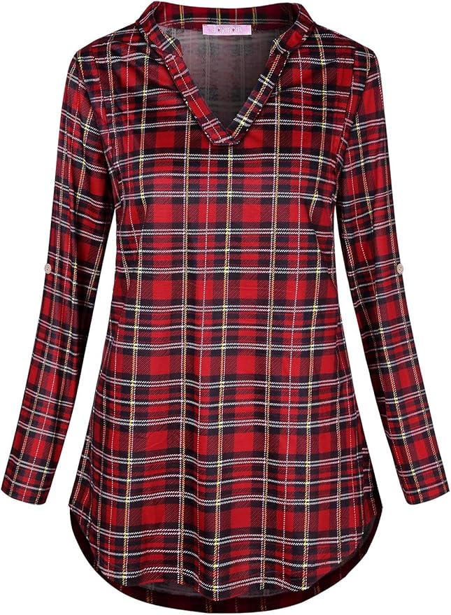 Joymom Maternity Rolled Long Sleeve Nursing Tops Tunic Blouses Breastfeeding