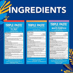 Triple Paste Gift Bundle: Diaper Rash Cream Ointment, 3X Max Strength, Multi-Purpose, 2oz Trio Kit
