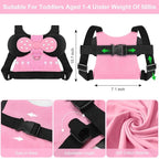Accmor Toddler Harness Leashes + Anti Lost Wrist Link, Cute Kids Harness Child Leash for Girls, Adorable Child Anti Lost Leash Baby Walking Harness Belt Strap Protector for Outdoor Travel