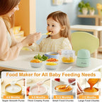 Baby Food Maker Blender, 10oz Baby Food Puree Maker, Food Processor for Baby Foods Fruit Vegetable Meat, 10-Second Quick Soft Food Prep for Baby-Upgraded