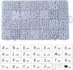 1400pcs Letter Beads, 4x7 mm Acrylic Alphabet Beads, Beads for Jewelry and Bracelet Making, in 28 Grid Box (White and Black)