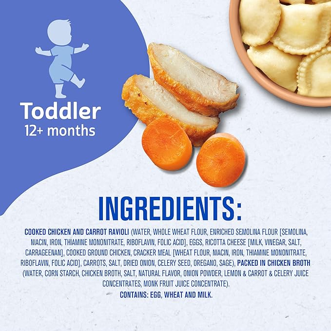 Gerber Pick-ups, Chicken & Carrot Ravioli in a Chicken Broth, 6 Ounce (Pack of 8)