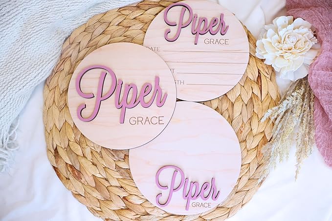 Personalized Birth Announcement Sign, 3D Birth Stat Sign, Newborn Announcement Sign for Hospital, Pregnancy Announcement Photo Prop, Gender Reveal, Birth Footprint (Stat + Footprint + Name Sign)