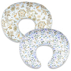 2 Pack Nursing Pillow Covers – Soft Breathable Cotton, Fits Standard Breastfeeding Pillows, Washable & Hypoallergenic for Newborn Baby Girls & Boys,Cover Only