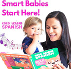 Musical Spanish Books for Kids 1-3, Spanish English Toys for Babies & Toddlers 1-3, Baby & Toddler Spanish Books, Bilingual Learning Toys 1 Year Old, Libros Infantiles en Español