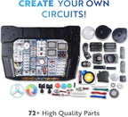 Playz Advanced Electrical Circuit Board Engineering Kit for Kids with 328+ STEM Projects on Electricity, Voltage, Currents, Resistance, & Magnetic Science | Gift for Children Age 8-13+
