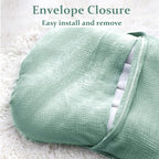 Hooyax Muslin Baby Lounger Cover, 100% Cotton Durable Newborn Lounger Cover, Soft and Breathable Infant Lounger Cover for Boys Girls, Covers Only (Blue-Green)