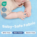 Baby Play Mat for Floor,1.3" Thick Memory foam Tummy Time Mat,Soft Coral Velvet Nursery Rug for Toddlers,Infants,kids,Extra Large Non Slip for Crawling,Tatami Style(Light Blue)