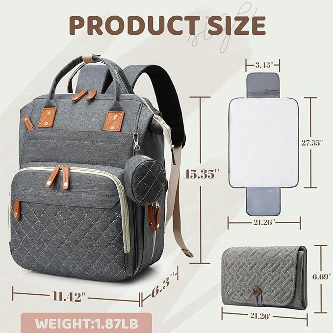 Diaper Bag Backpack for Girls Boys: Dark Gray Toddler Diaper Bag with Changing Pad Baby Backpack Diaper Bag for Mon Dad Newborn Mochila Pañaleras para Bebe Niña Niño Baby Registry Search Must Haves