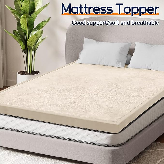 Baby Play Mat for Floor Tummy Time Mat Nursery Rug Muscle Mat Area Rug Playroom Rug Tatami Mat 6'7"x5'11" Memory Foam 1.3" Thick Crawling Mat For Babies,Toddlers, Infants, Kids,Floor Mat(Beige)