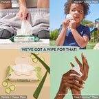 The Honest Company Clean Conscious Multi-Use Wipes | Hypoallergenic + Unscented for Sensitive Skin | Over 99% Water, Compostable, Plant Based, Baby Wipes | Rainbow, 60 Count