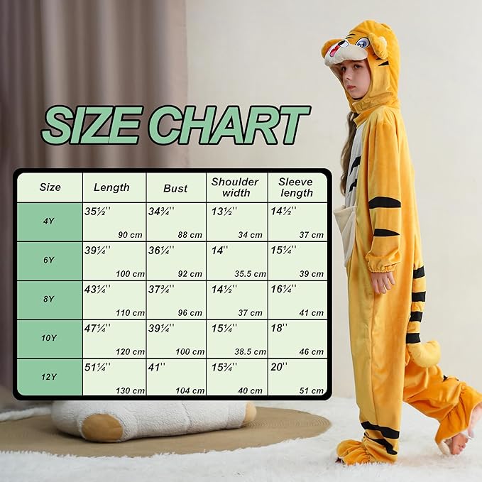 MICHLEY Adorable Animals Cosplay Costume for Kids 3-12Years Soft Breathable & Skin Friendly Halloween Birthday Party